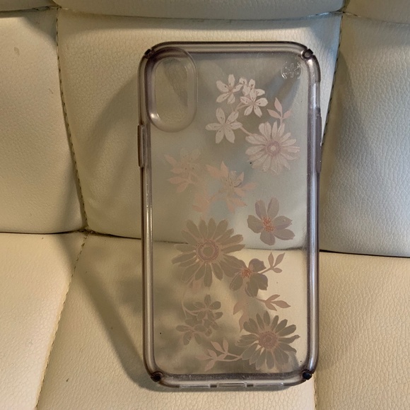 Iphone Speck Brand Clear Case with Flowers-Iphone XR - Picture 2 of 4